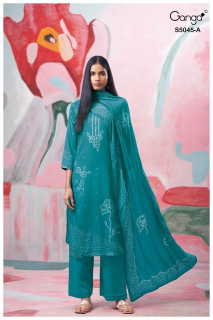 Ganga cressa 5045 wholesale ladies dress material suppliers in mumbai
